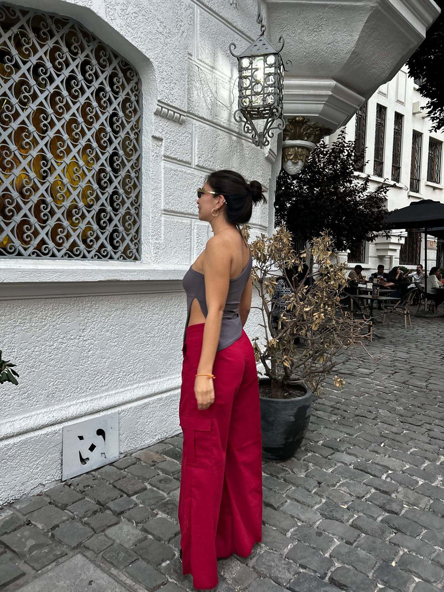 Pantalón Palazzo Lino Rojo Italiano