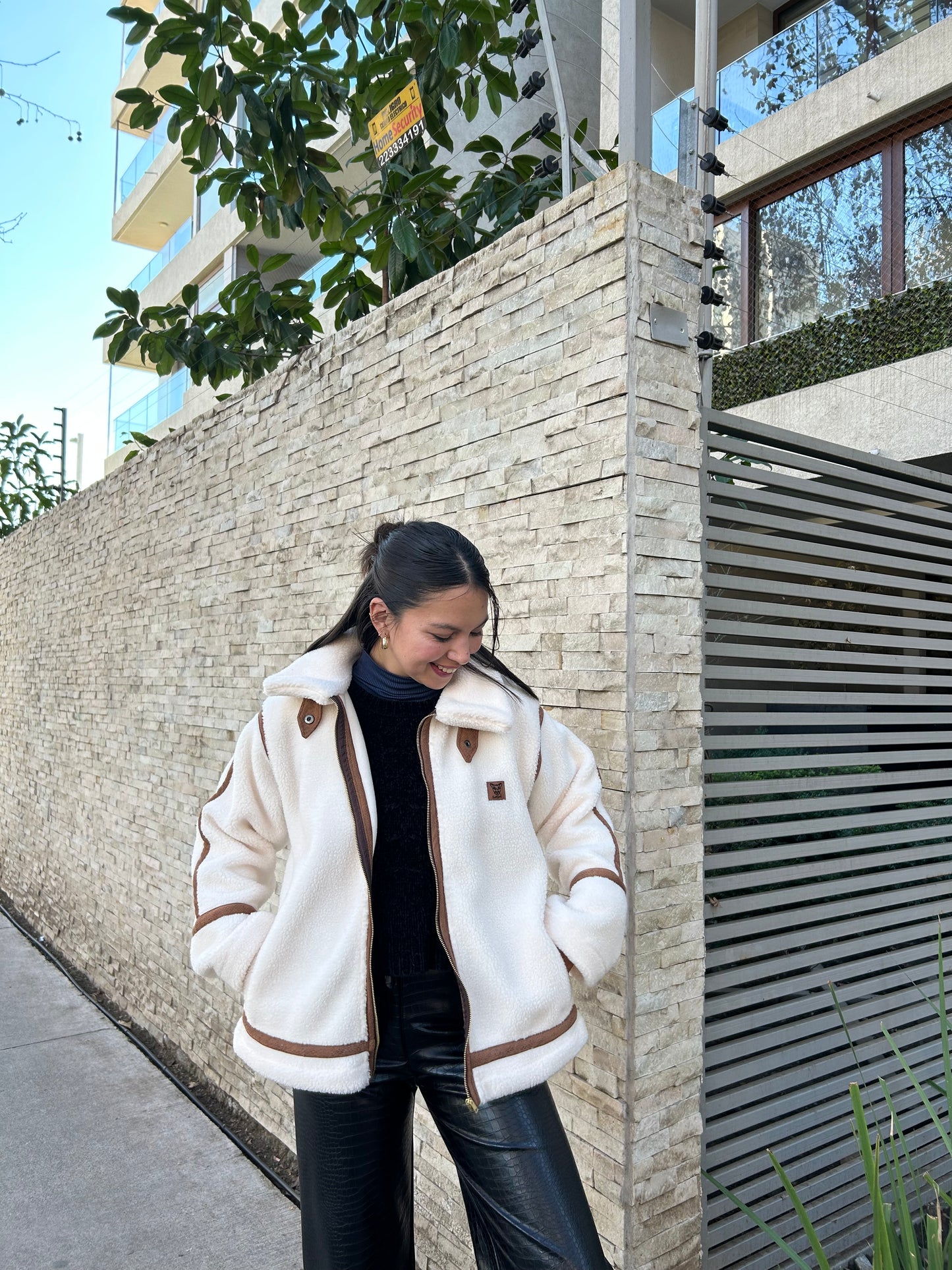 Corderito jacket blanco