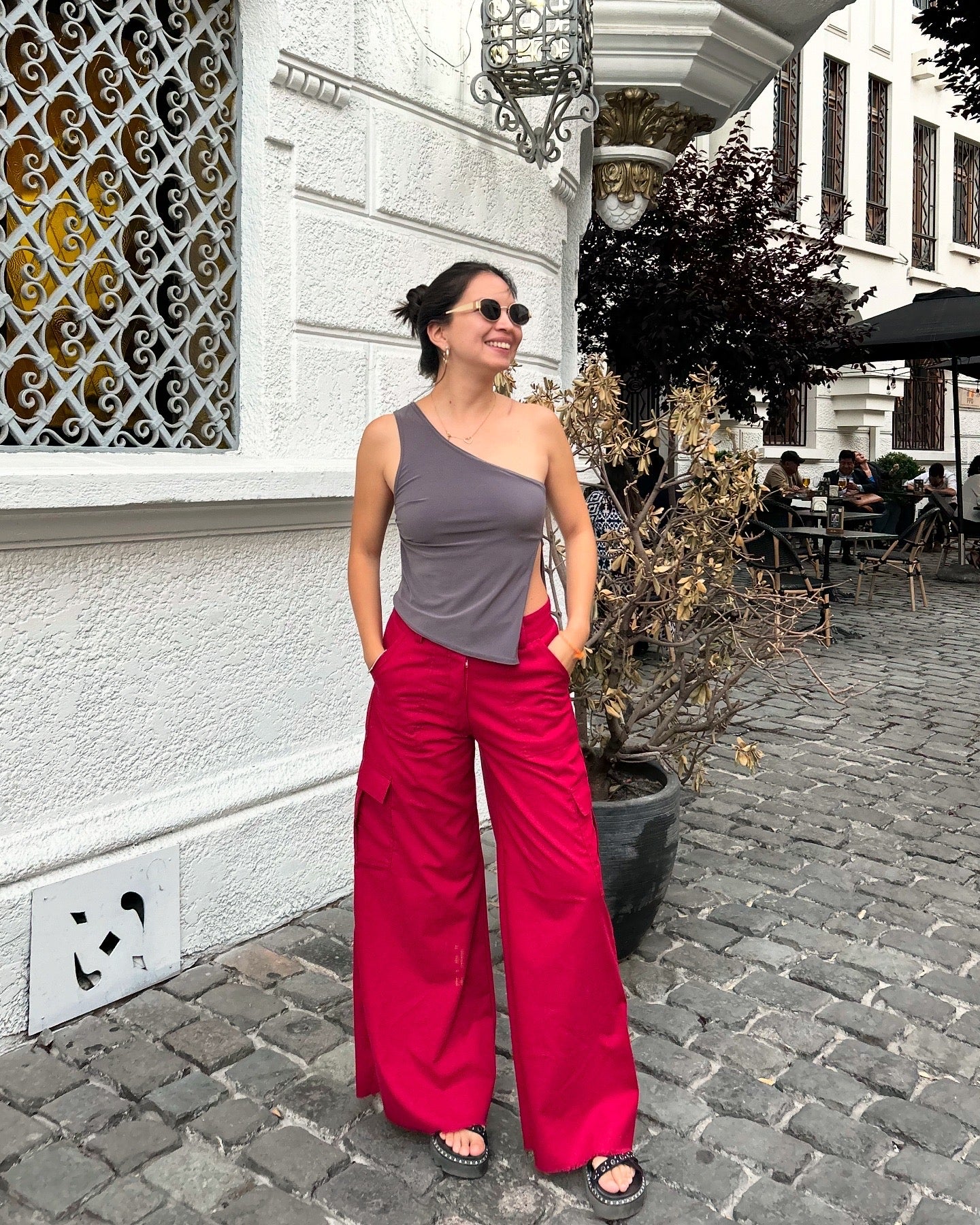 Pantalón Palazzo Lino Rojo Italiano