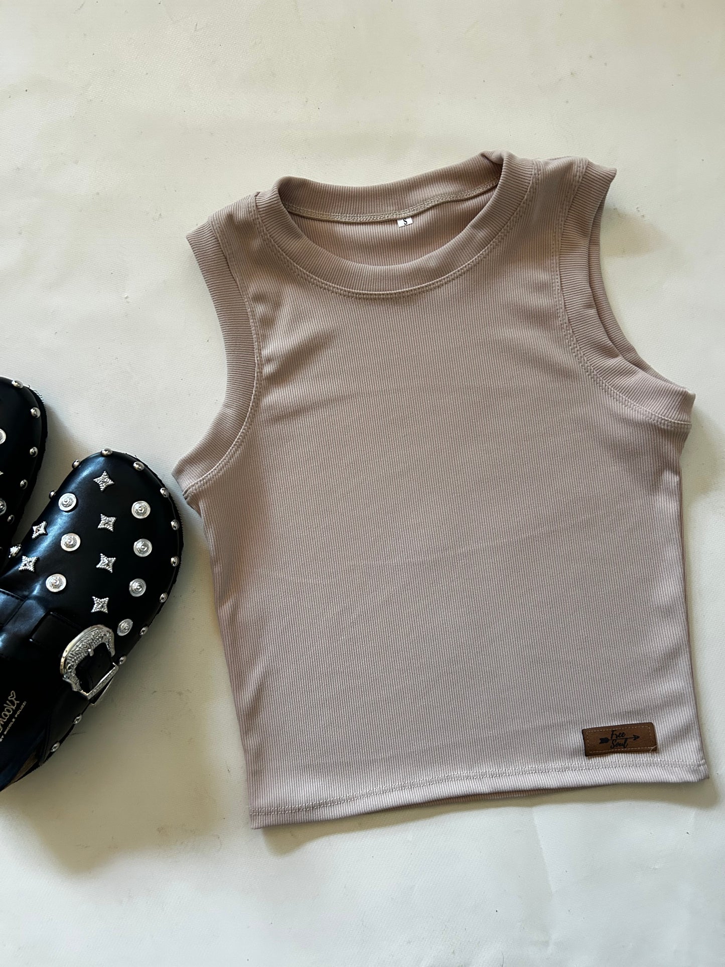 Top canutillo beige