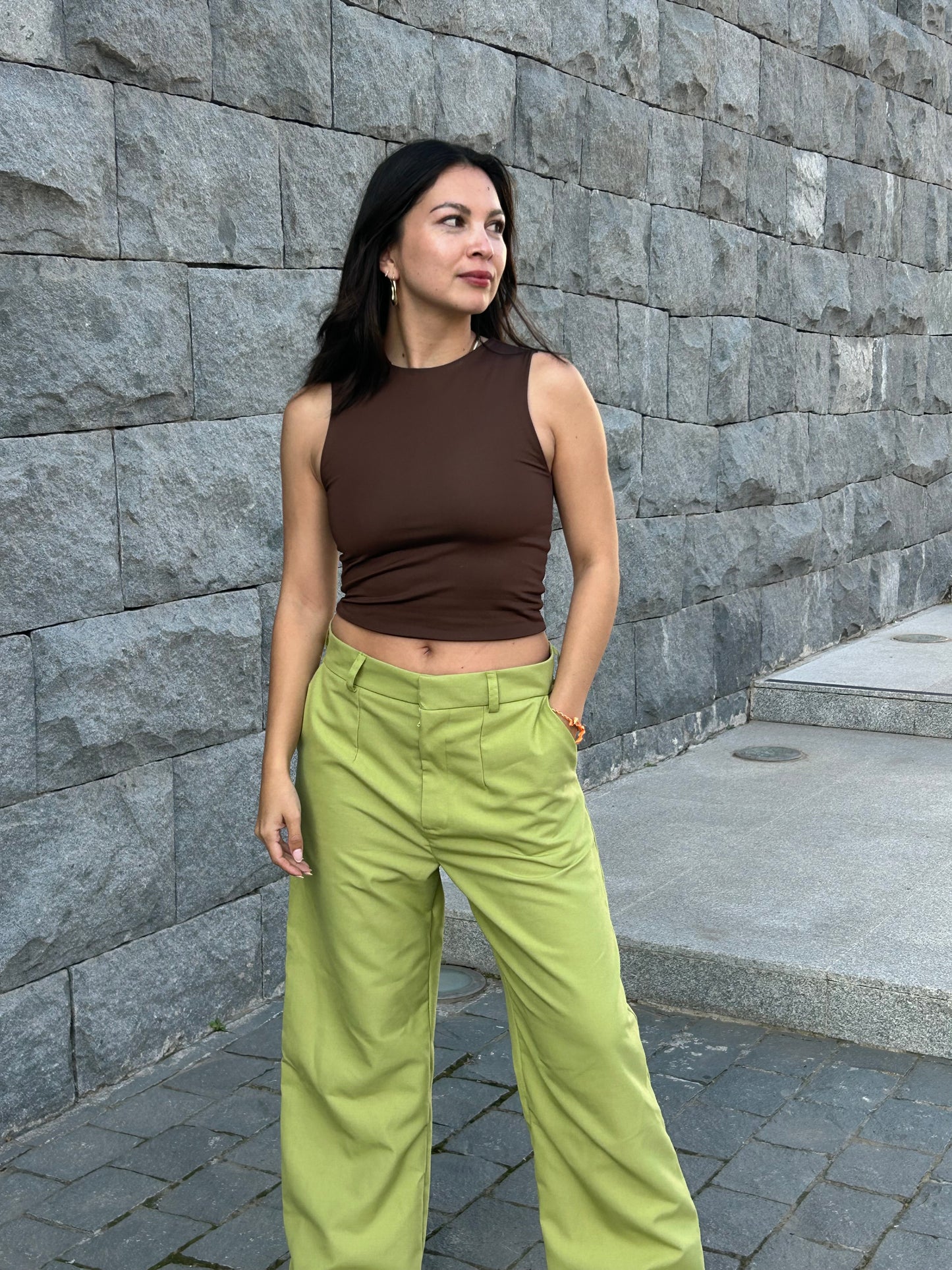 Pantalón sastrero verde Lima