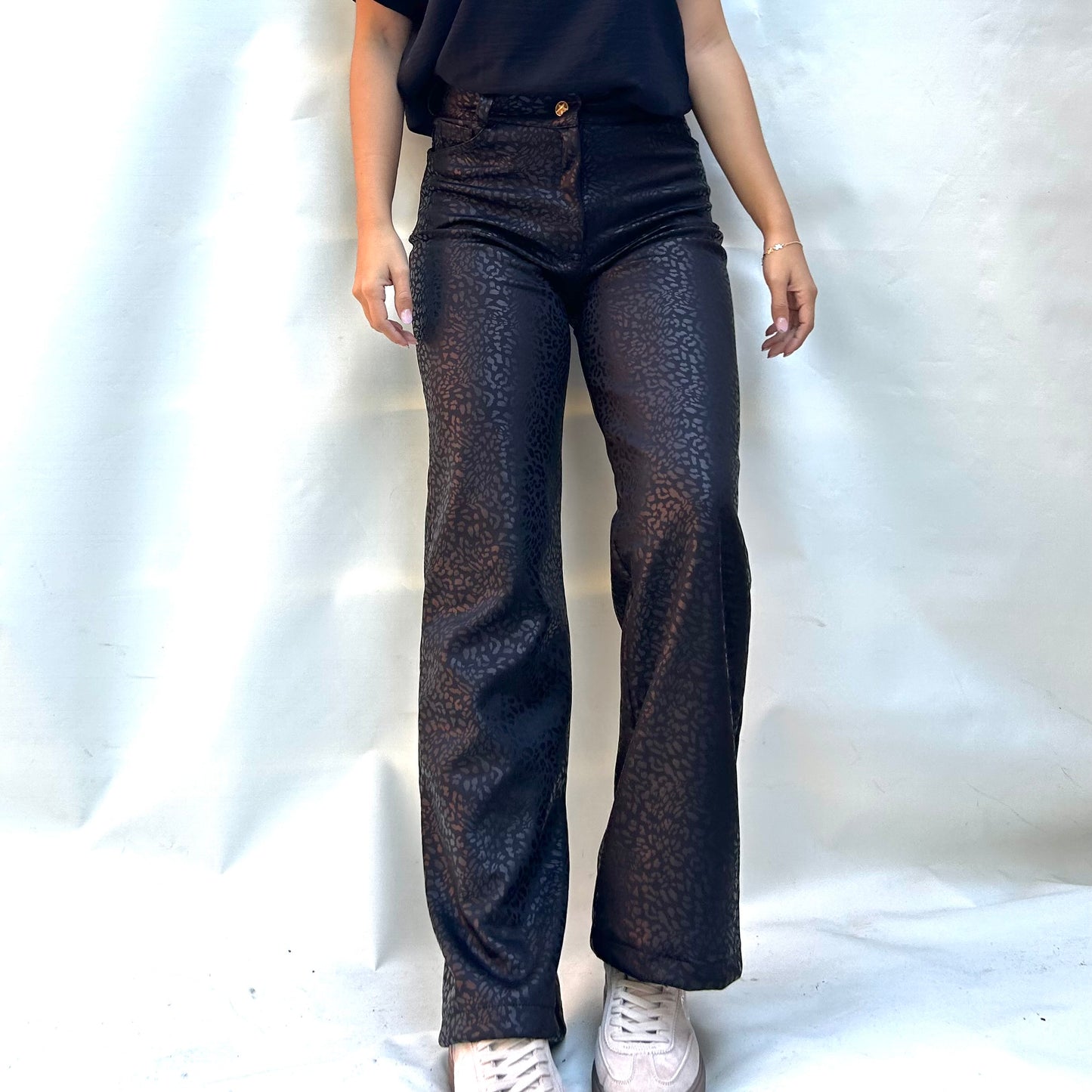 Black Cheetah Pants