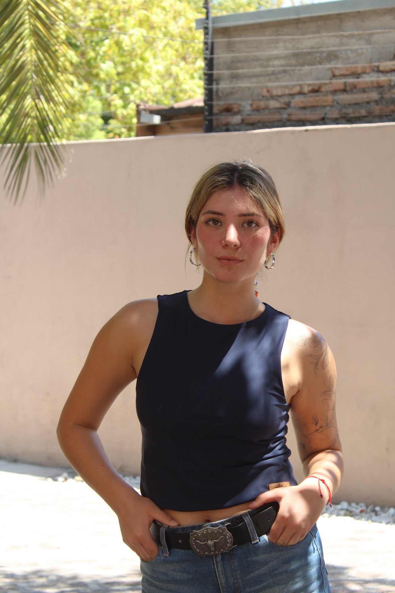 Top Halter Lune Azul Marino