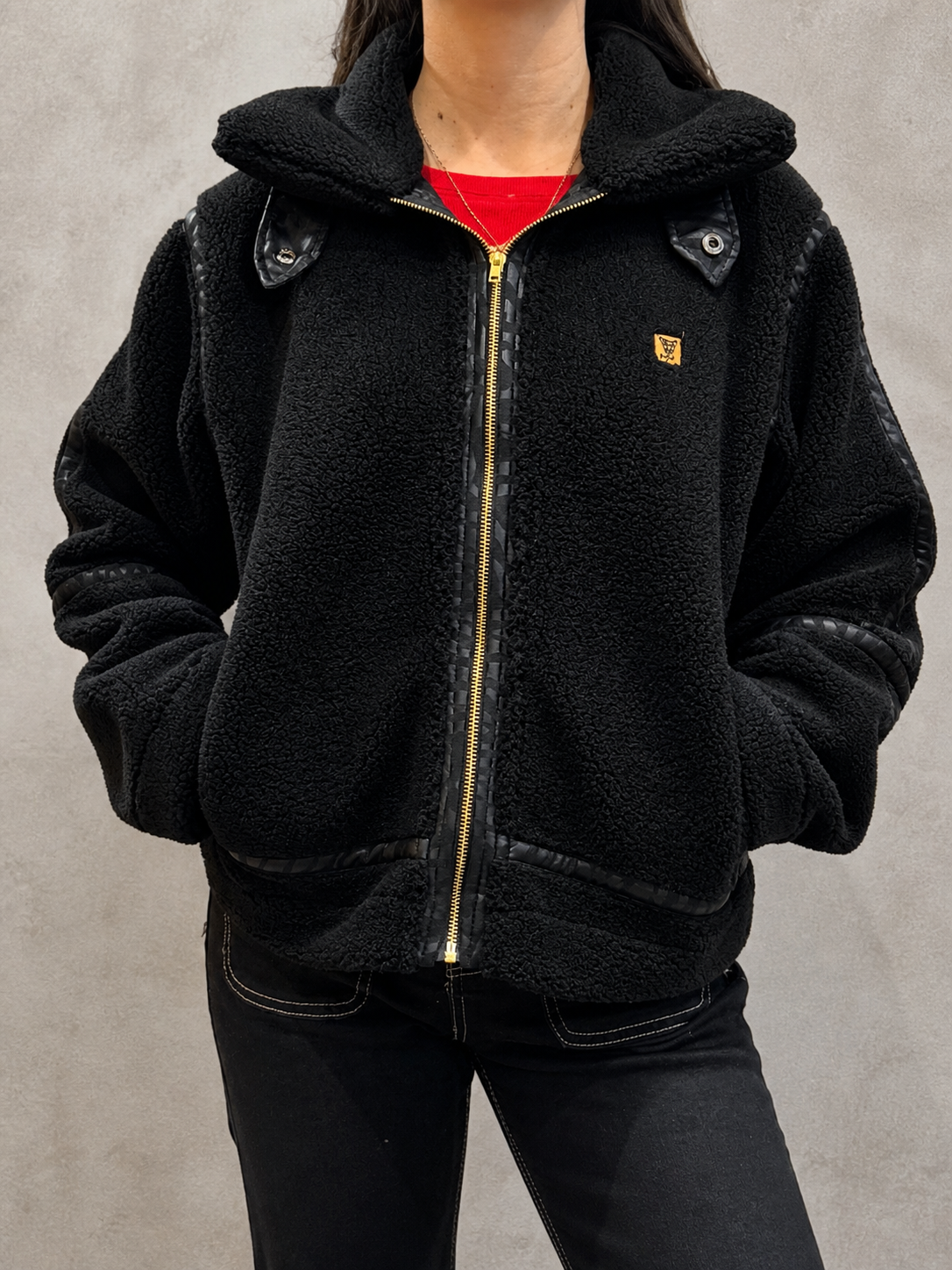 Corderito jacket negro