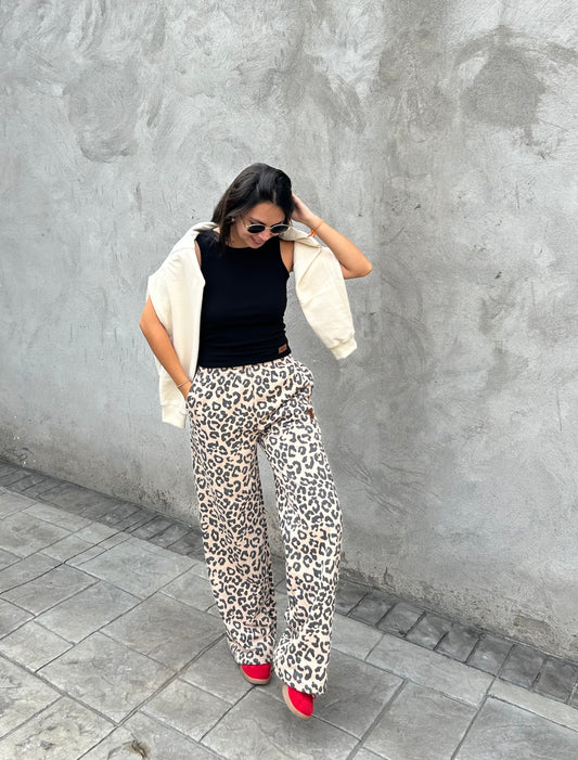 Palazzo print beige