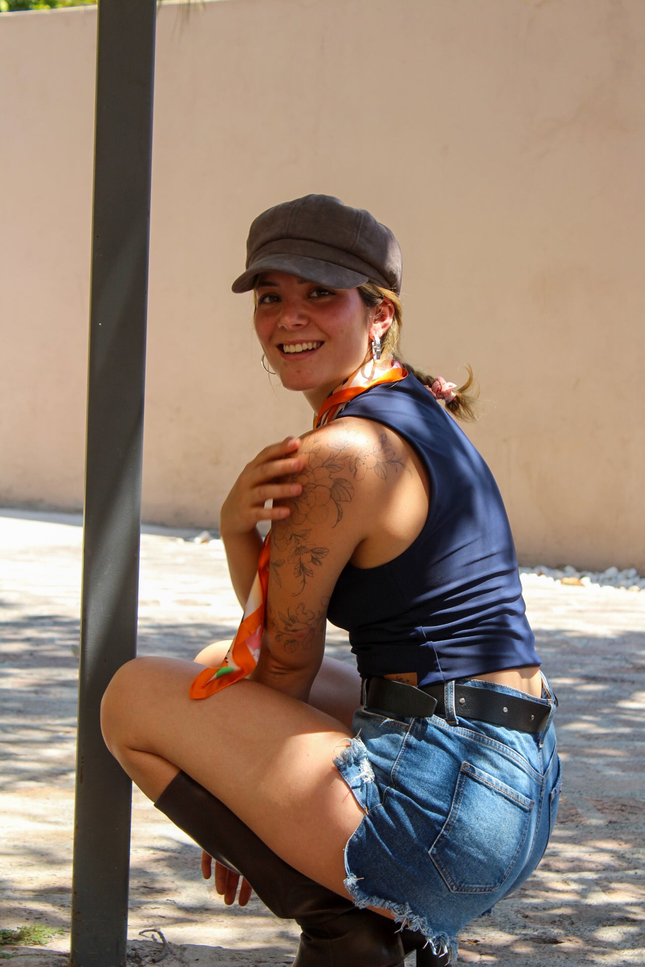 Top Halter Lune Azul Marino