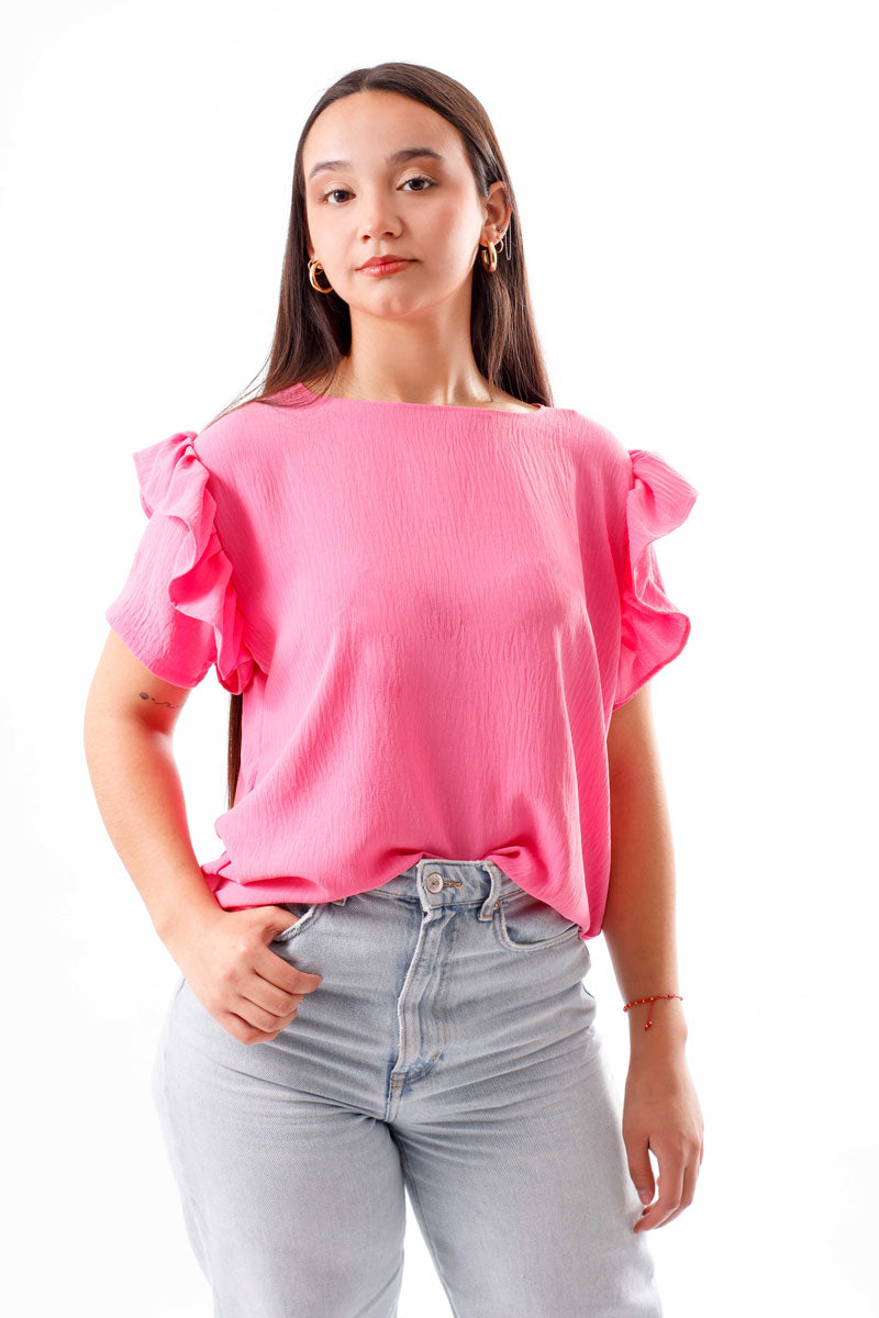 Polera margarita Fucsia