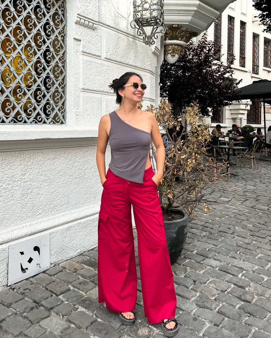 Pantalón Palazzo Lino Rojo Italiano
