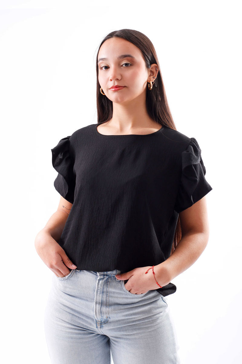 Polera margarita negra