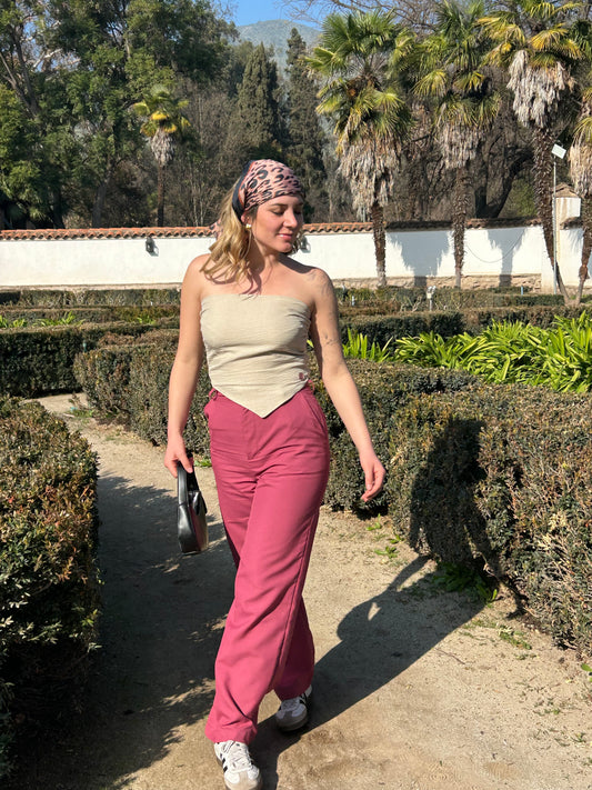 Top Strapless beige