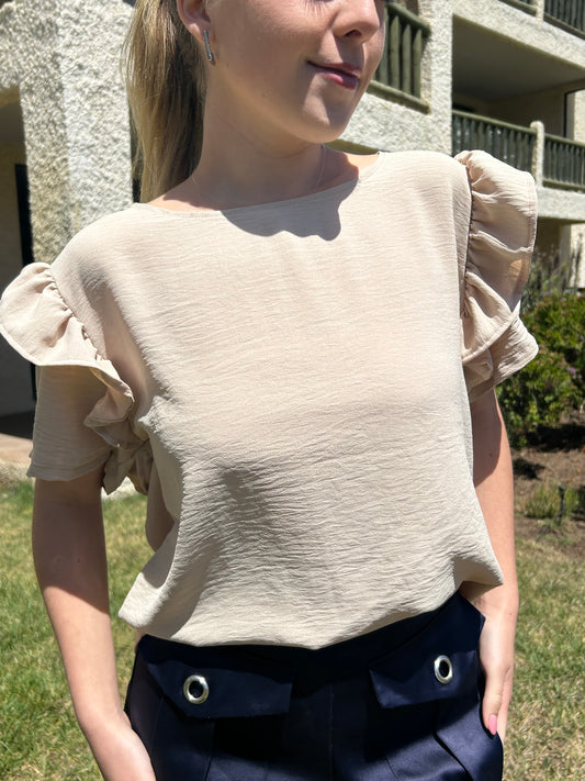 Polera margarita Beige
