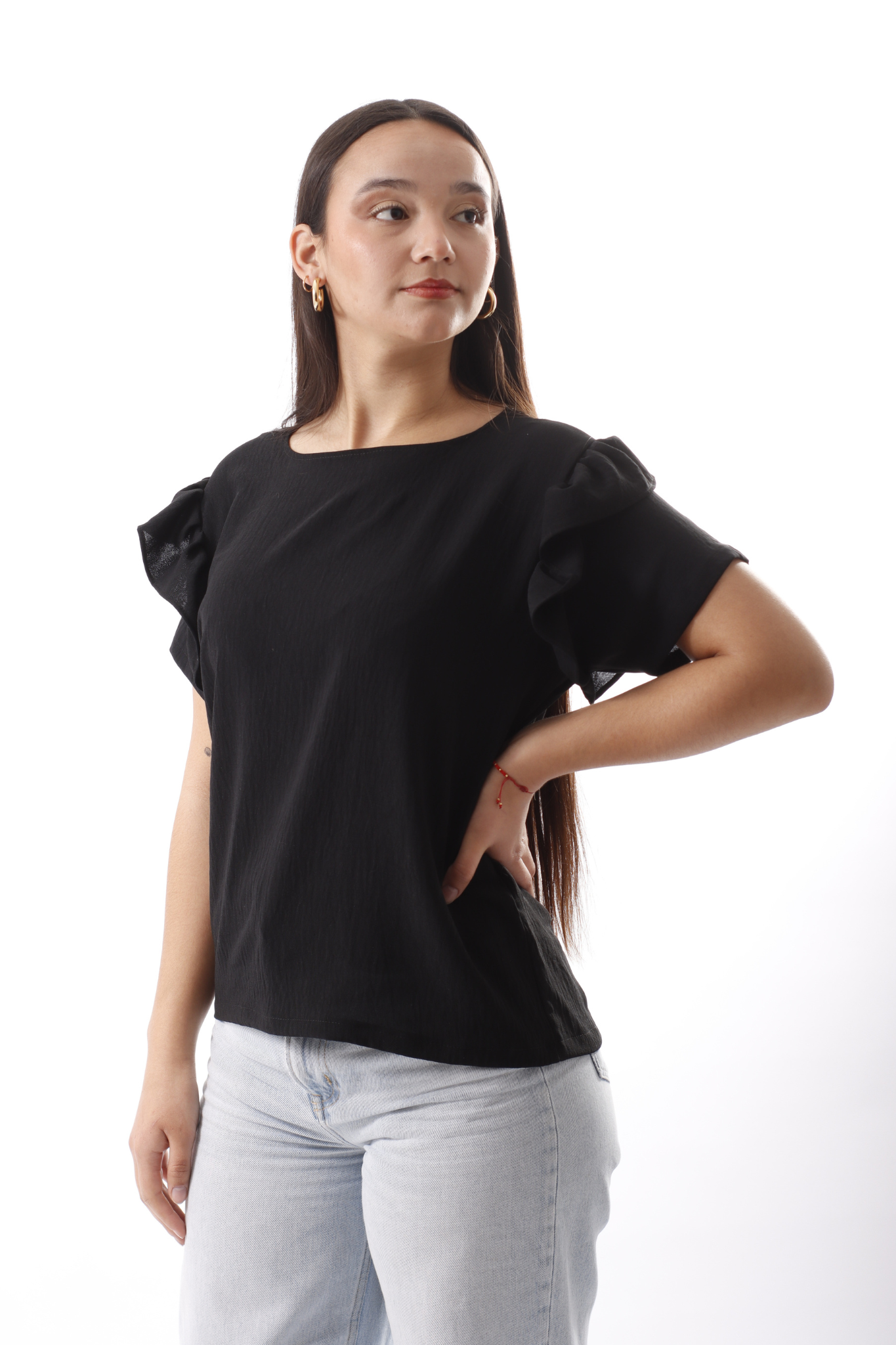 Polera margarita negra