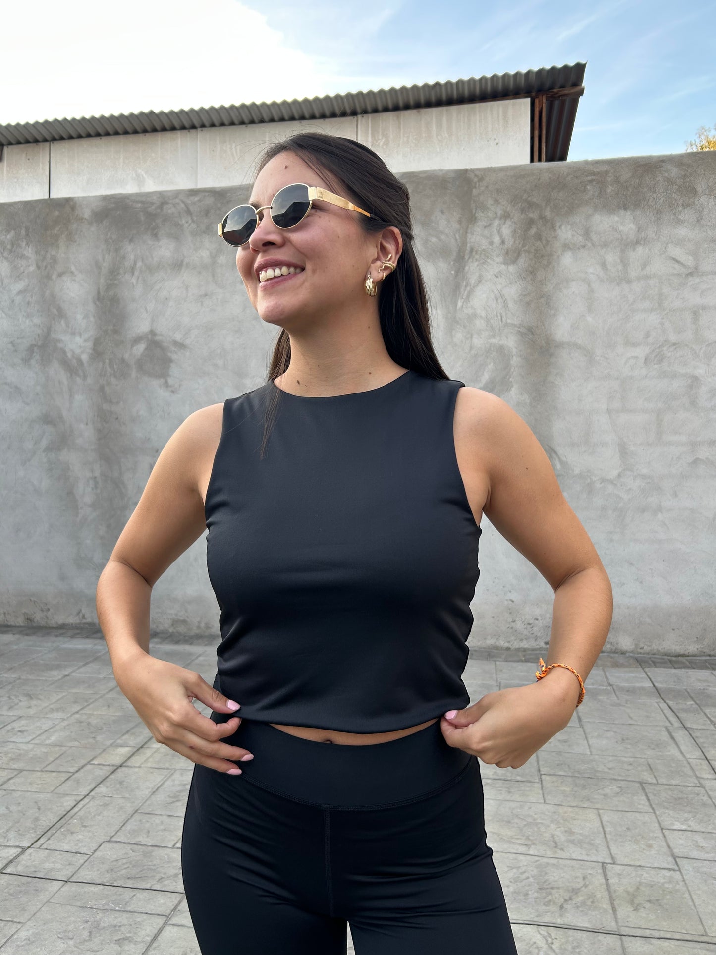 Top Halter Lune Negro
